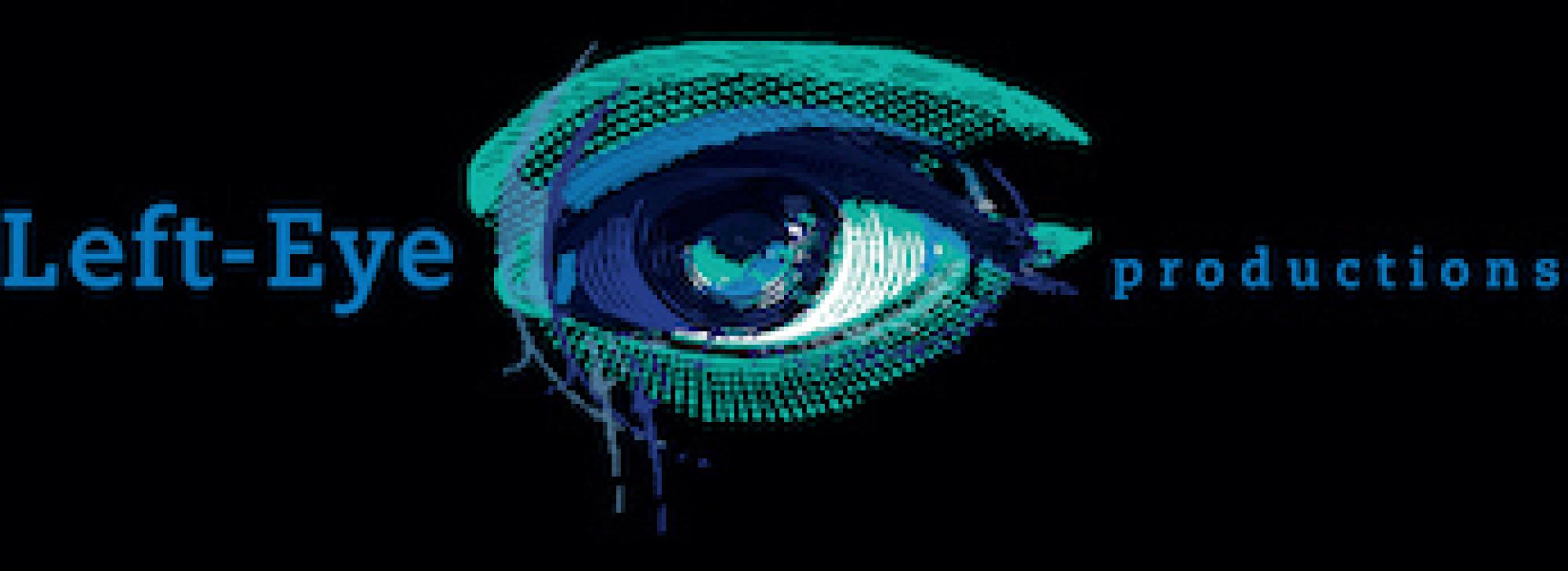 Left Eye logo on black for website